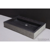 Forzalaqua Palermo lavabo 80,5x51,5x9cm Rectangulaire 1 trou de robinet Pierre naturelle Granit ciselé SW67900